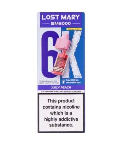Juicy Peach BM6000 Prefilled Pod + Refill by Lost Mary