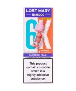 Raspberry Peach BM6000 Prefilled Pod + Refill by Lost Mary